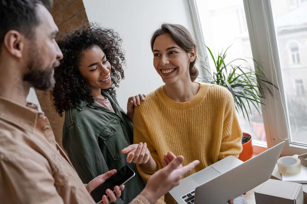 Screenwriters writing a film treatment together