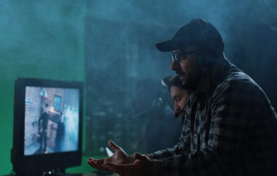 Film Director with team