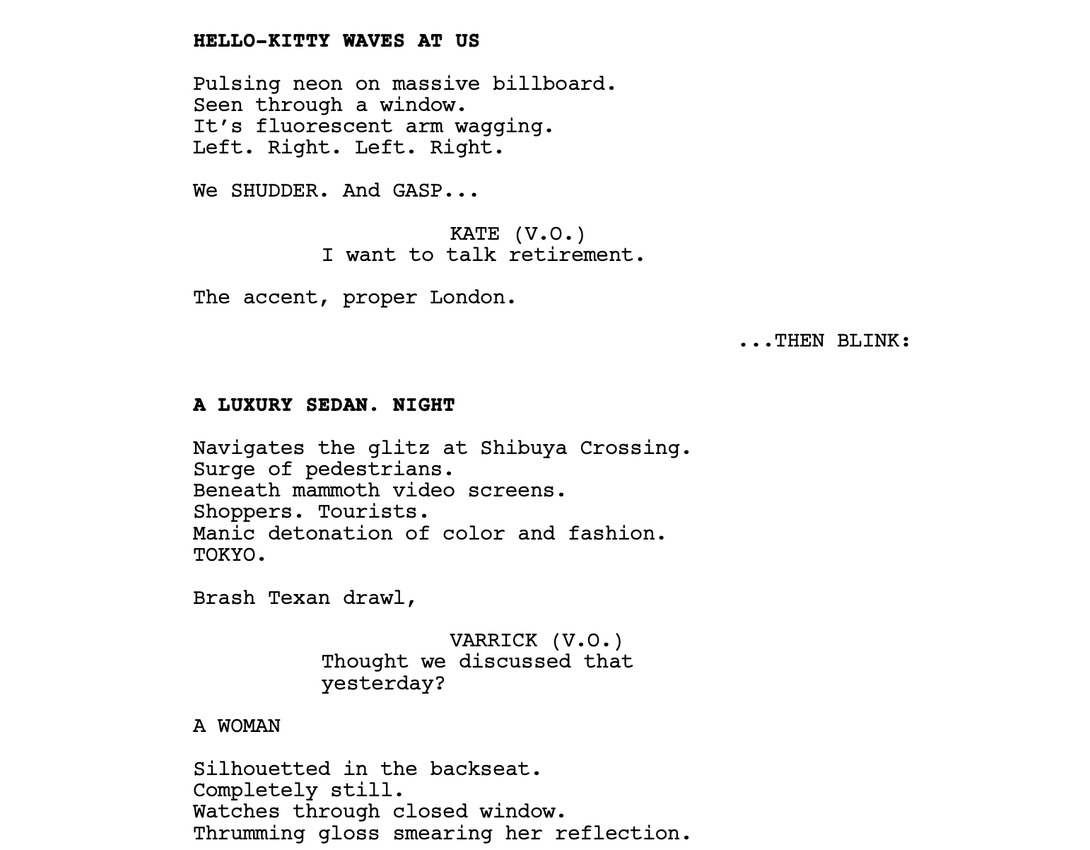 Opening Scene from Kate